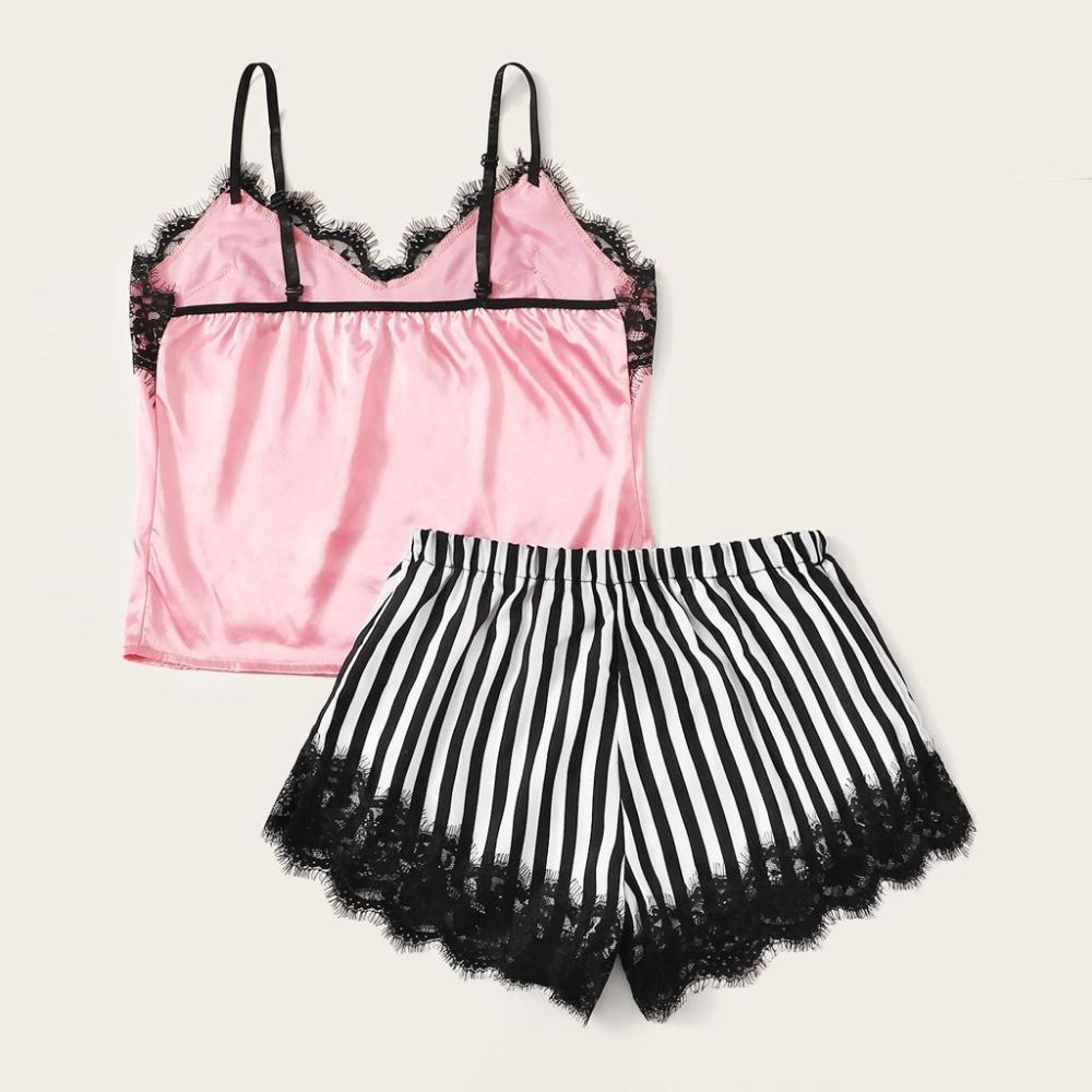 Newwmen Lace Summer Nightwear Fashion Lingerie Pyjamas Suit