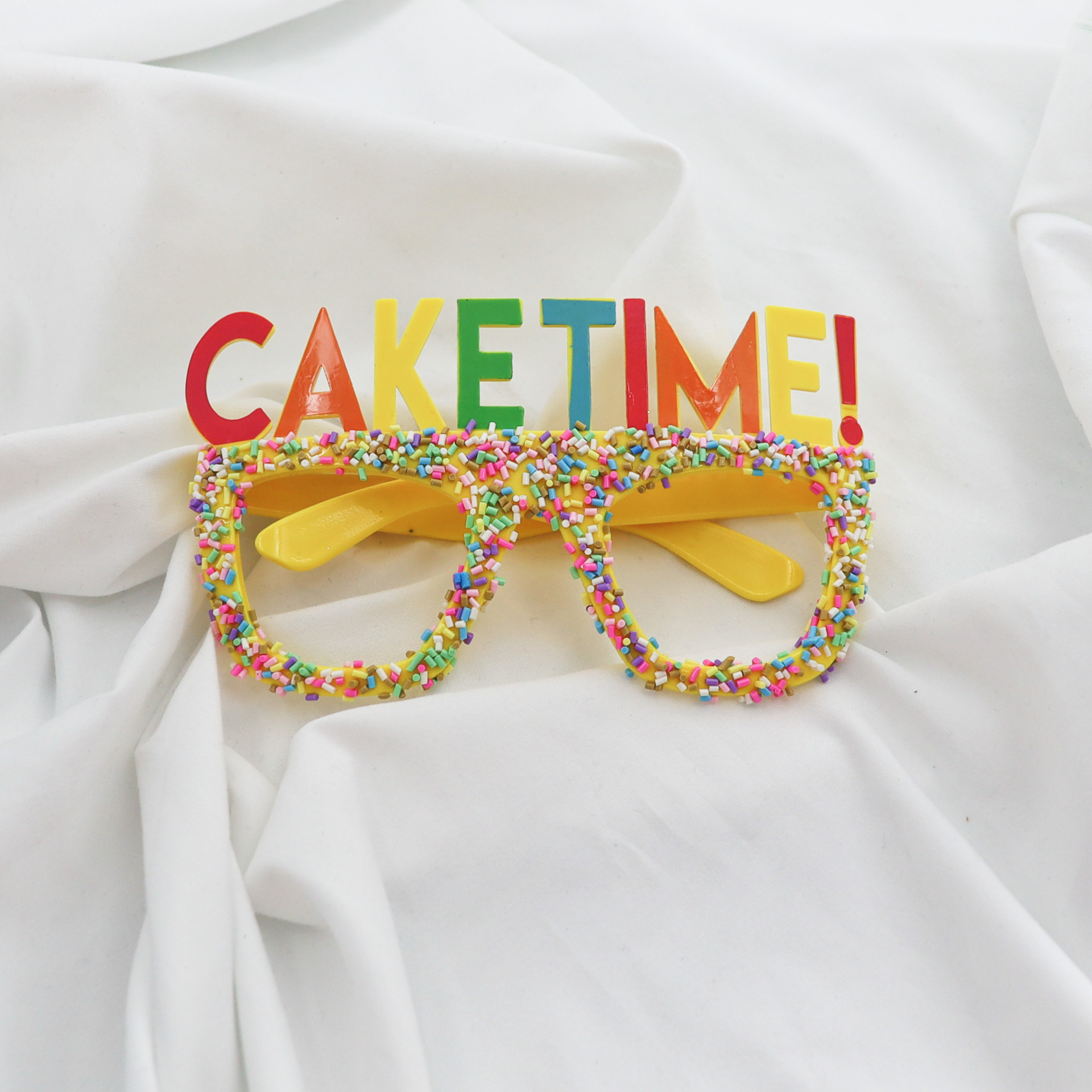 Gafas decorativas con forma de pastel de cumpleaños happy birthday de ABS para fiesta