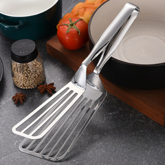 304 stainless steel new extended fish spatula flipper for kitchen and restaurant steak, roast meat spatula grill tongs