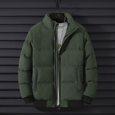 2024 nueva chaqueta acolchada de algodón de cuello alto de invierno para hombres, ropa de trabajo cálida de gran tamaño gruesa, chaqueta acolchada de algodón, ropa ligera de algodón