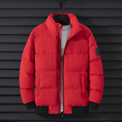 2024 nueva chaqueta acolchada de algodón de cuello alto de invierno para hombres, ropa de trabajo cálida de gran tamaño gruesa, chaqueta acolchada de algodón, ropa ligera de algodón