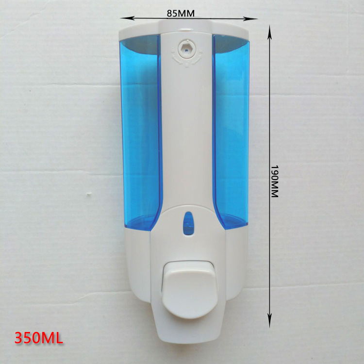 Montado en la pared de una sola cabeza manual dispensador de jabón desinfectante limpiador facial detergente esterilizador dos en uno dispensador de jabón caja