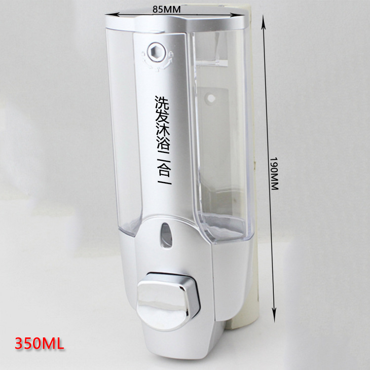 Montado en la pared de una sola cabeza manual dispensador de jabón desinfectante limpiador facial detergente esterilizador dos en uno dispensador de jabón caja