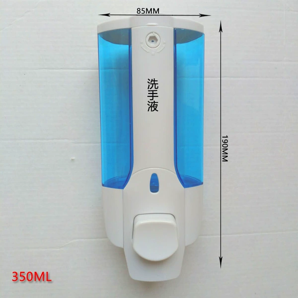 Standard handwashing titanium white and blue transparent bottle