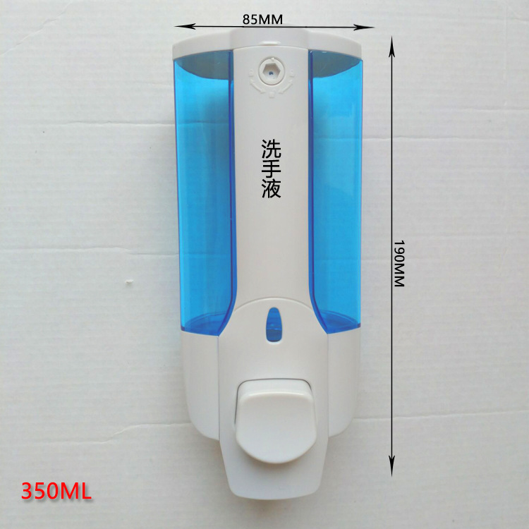 Montado en la pared de una sola cabeza manual dispensador de jabón desinfectante limpiador facial detergente esterilizador dos en uno dispensador de jabón caja