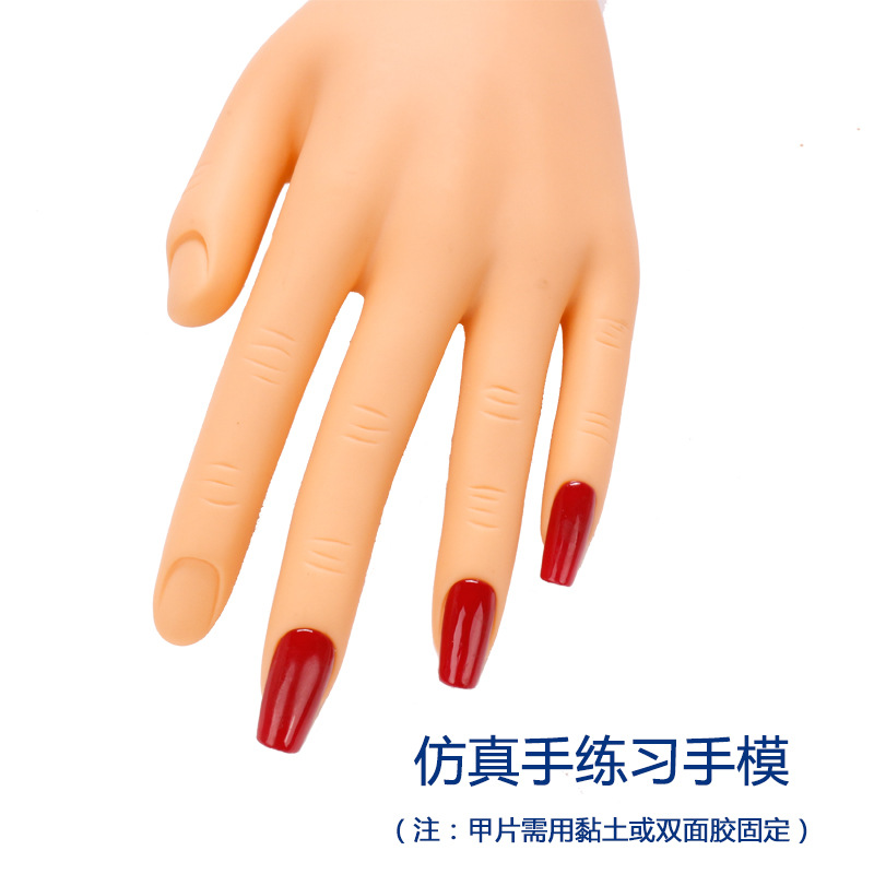 Modelo de mano de práctica de uñas transfronterizo soporte modelo de mano artificial simulación de mano suave con pantalla de soporte de escritorio fijo