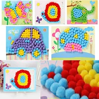 Набор для творчества с помпонами, детский набор для детсада, 21×16 см, готов к выполнению