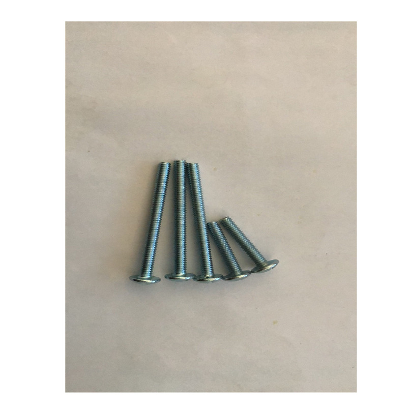 Direct Supply of Blue Zinc-Plated Wardrobe Handle Screws, Large Flat Head, Cross Umbrella Head Machine Screws