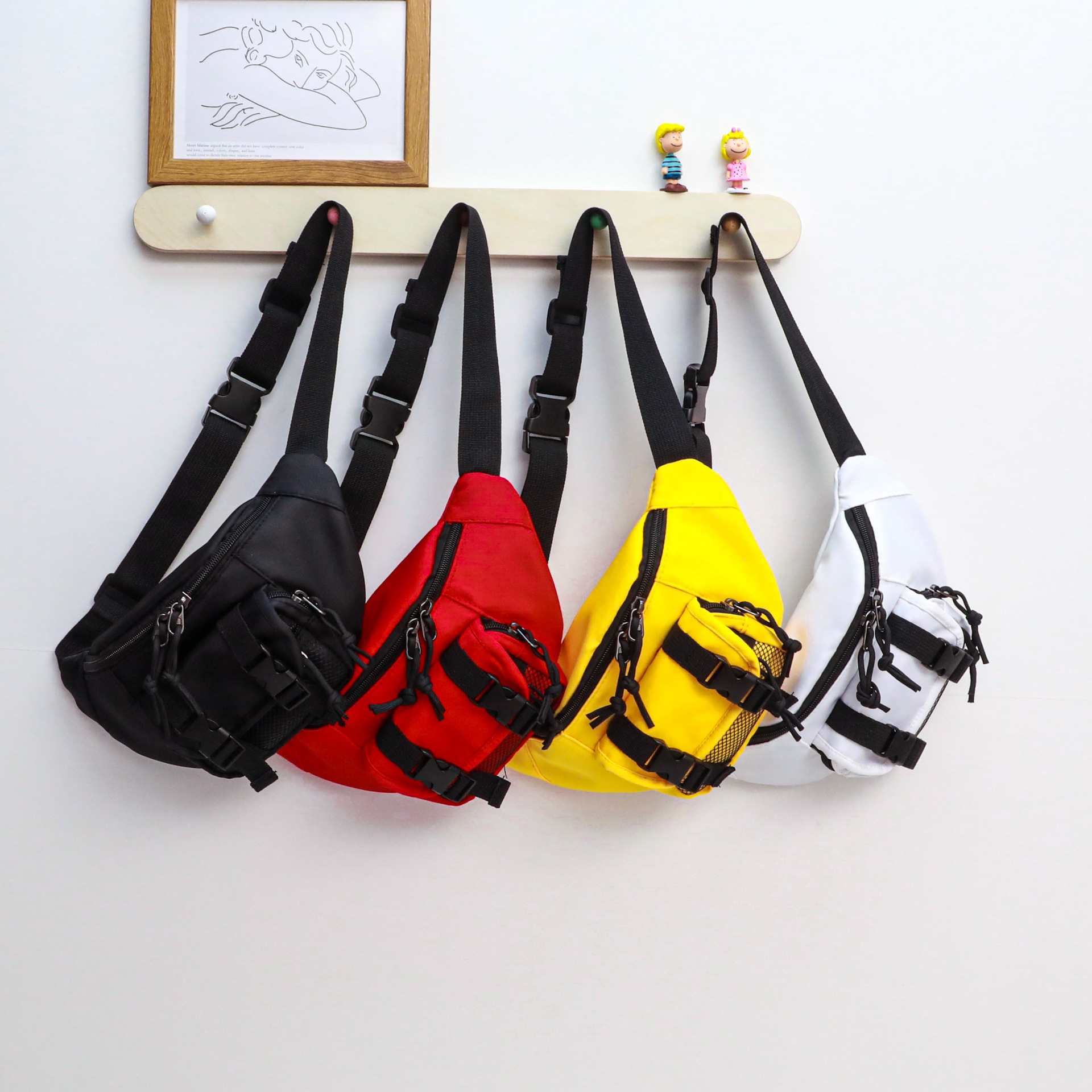 Bolso de la cintura de los niños del estilo coreano Nuevo Bebé mini bolsa de mensajero de los niños y niñas bolsa de pecho lindo simple de los Niños de moda