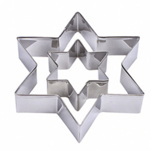 Mold cake mold Christmas DIY baking tools mousse circle cake mold hexagonal star stainless steel biscuits