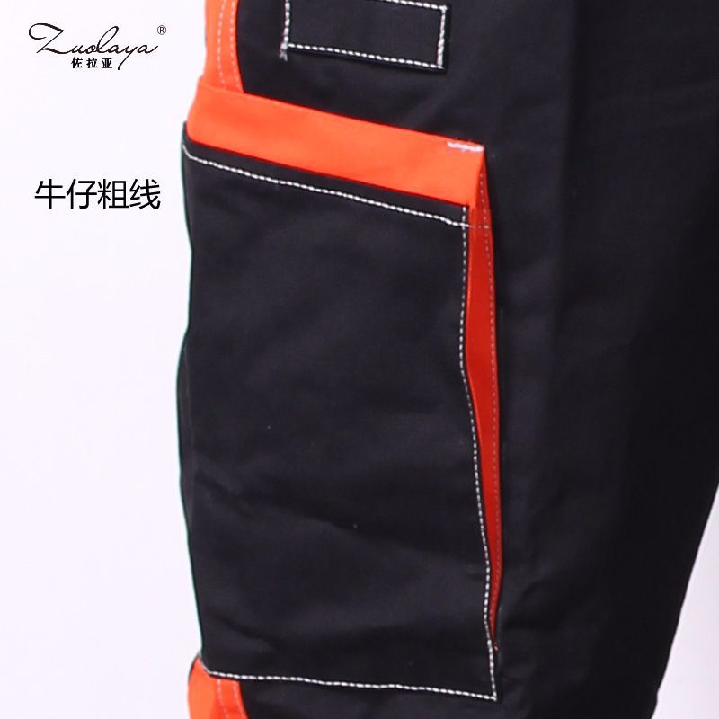 Comercio exterior reparación de automóviles mono multi-bolsillo de la Liga pantalones tirantes pantalones puerta y ventana ropa de instalación hilo elástico suspender