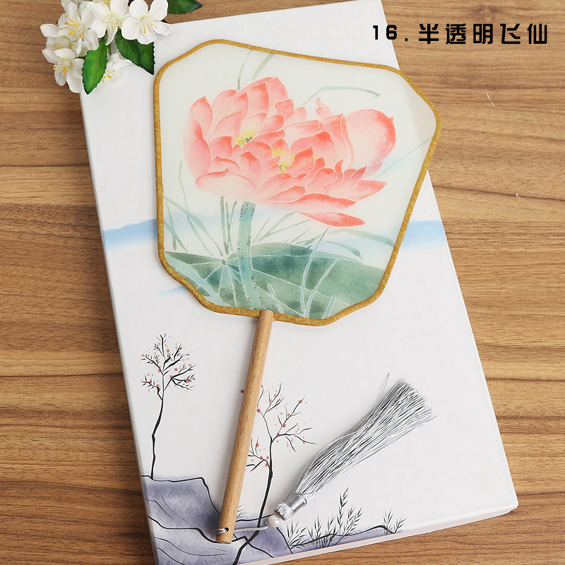 Ventilador de estilo antiguo de fábrica ventilador redondo estilo chino danza clásica traje corte mujer Hanfu borla pequeño ventilador redondo al por mayor