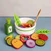 Children's fruit toy, family wooden realistic set for kindergarten