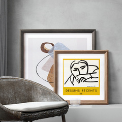 實木正方形掛牆裝裱國畫外框2024寸書法原木相框38厘米33中式定