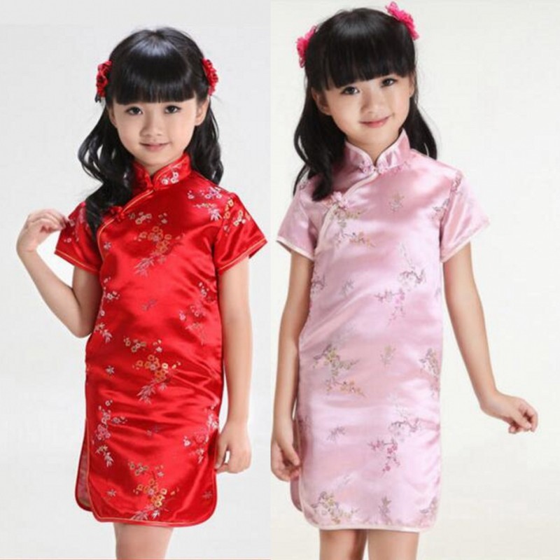 Improved Children's Cheongsam Women's Spring and Summer 2024 New Children's Dress Girls' Princess Dress Chinese Style Guzheng Performance Dress