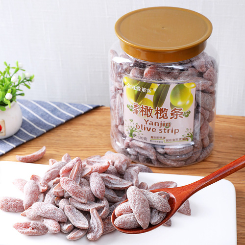 Hong Kong Golden Crown Alike Yanjin olive strips 520g large canned gift candied fruit dried fruit snacks wholesale