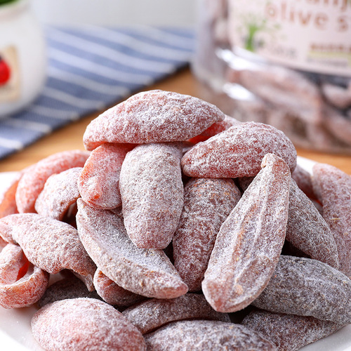 Hong Kong Golden Crown Alike Yanjin olive strips 520g large canned gift candied fruit dried fruit snacks wholesale