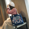 Summer double-sided knitted ethnic shoulder bag, ethnic style