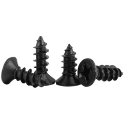 Source Factory Wholesale Flat Head Screws M1 M2 M3 M4 Ordinary Iron Silver Color Black Cross Counter sank Screws