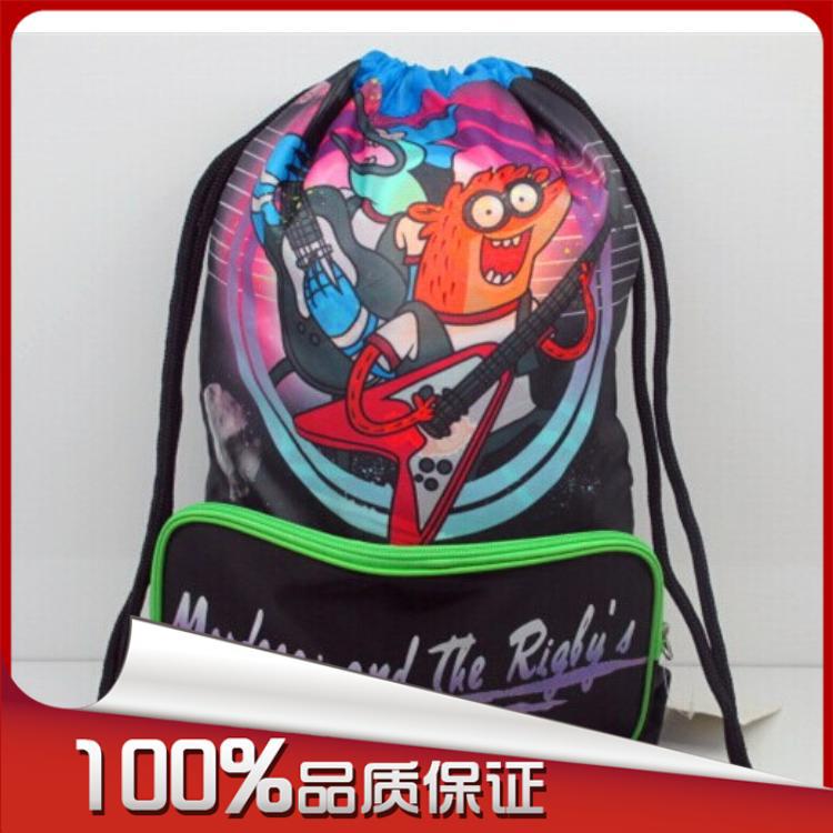 东莞涤纶束口拉绳袋供应210D防水手拉抽绳束口袋 礼品包装袋