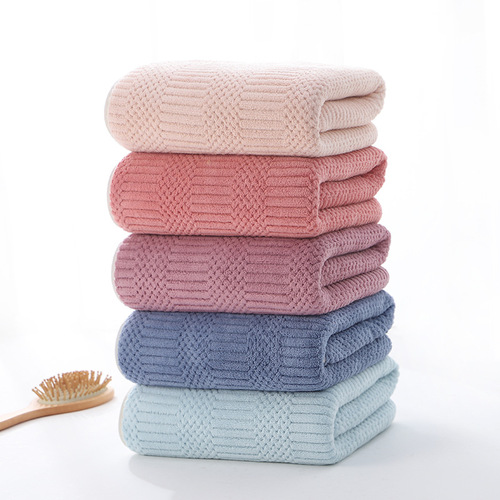 Coral velvet bath towel adult thickened large towel quick-drying swimming towel absorbs more water than pure cotton