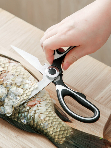 Multifunctional scissors, kitchen household barbecue chicken bone scissors, special fish-killing artifact, food powerful stainless steel scissors