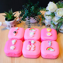 塑料锁扣旅行肥皂盒 迷你便携香皂盒 创意带盖密封皂盒防水有盖