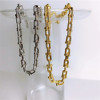 Brand golden retro chain stainless steel, necklace, simple and elegant design