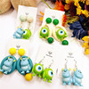 Cute monster, asymmetrical earrings, new collection, big eyes, silver 925 sample