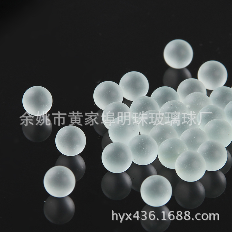 厂家现货研磨抛光2mm-12mm玻璃珠透明实心玻璃圆珠墨水囊用玻璃珠
