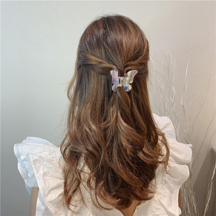 ヘアクリップ女性韓国後頭部カラー酢酸蝶クリップ超仙少女ヘアクリップ甘いヘアクリップ|undefined