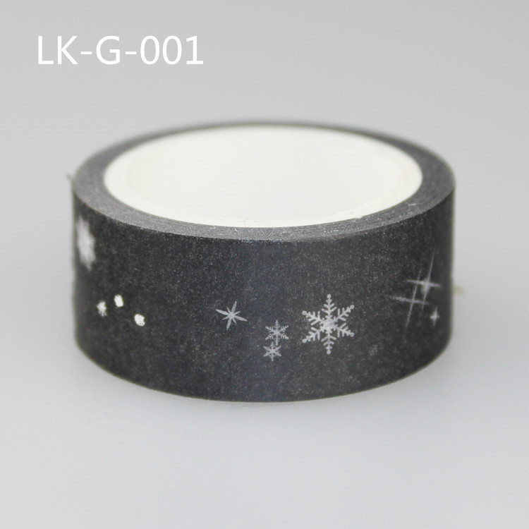 和纸胶带厂家批发 烫金烫银和纸胶带 日本文具胶带 金箔银箔胶带