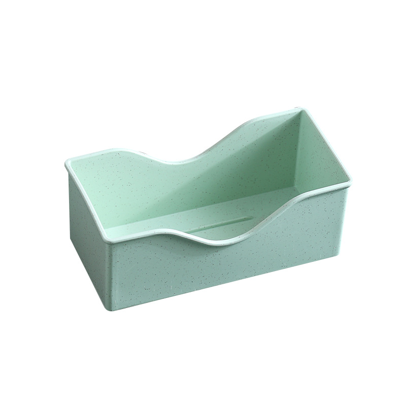 Caja de almacenamiento de plato de paja de trigo hogar creativo cocina plato de hueso Placa de pastel estante de almacenamiento caja de acabado resistente a la caída image 7