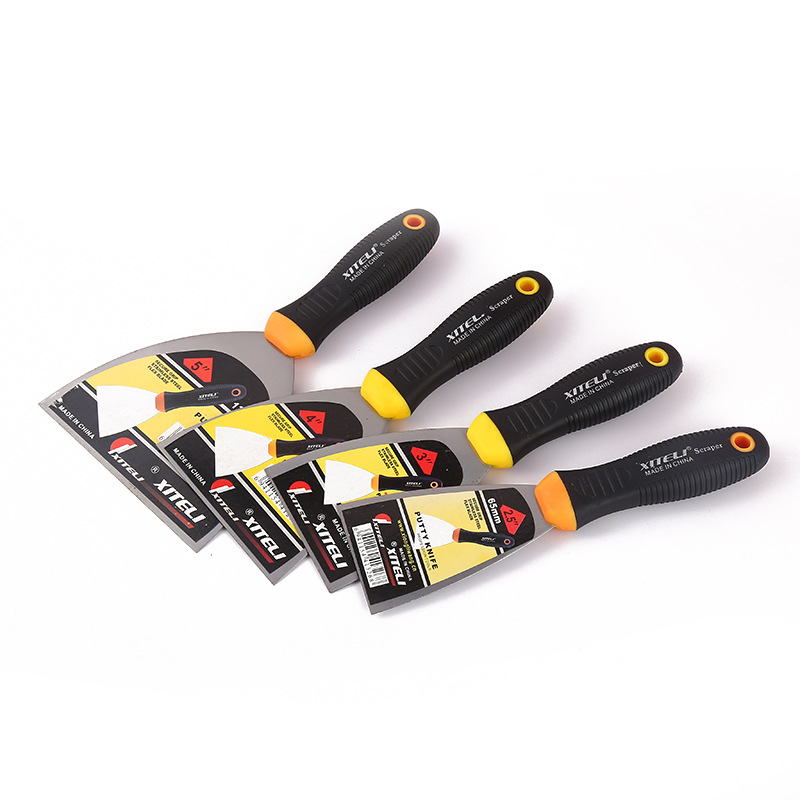 Xitli acero de alto carbono pintura herramienta cuchillo masilla decoración polvo pared raspado masilla limpieza pala cuchillo al por mayor