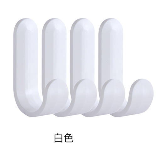 J-type Nordic style mini powerful punch-free hook household traceless punch-free clothes hook household back door sticky hook