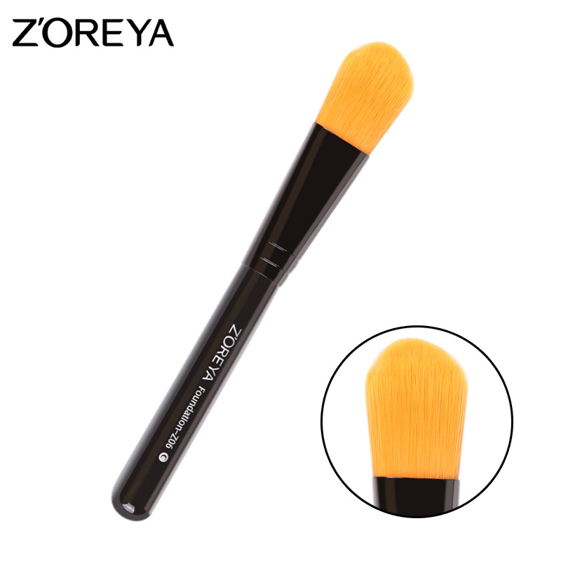 Zhuolya negro polvo suelto cepillo de maquillaje rubor rollo de pestañas sola herramienta de belleza cepillo de Fundación cepillo de sombra de ojos al por mayor