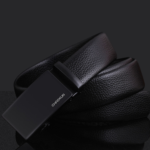 Men's belt automatic buckle belt Korean style trendy casual middle-aged youth business belt belt men's young people