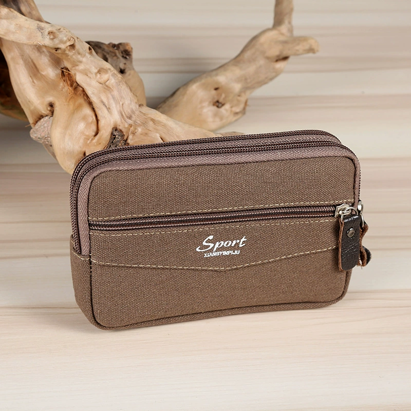 Double-layer square belt bag, handheld wallet, increased thickness, wholesale