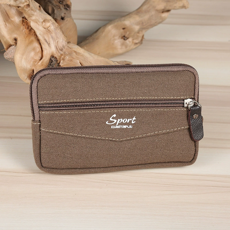 Double-layer square belt bag, handheld wallet, increased thickness, wholesale
