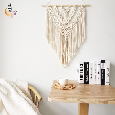跨境壁挂手工编织北欧风挂毯墙壁挂饰民宿装饰壁毯流苏挂毯