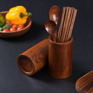 Solid wood chopsticks holder, old paint draining chopsticks holder, household chopsticks storage tube, jujube pen holder, wooden chopsticks holder, wholesale