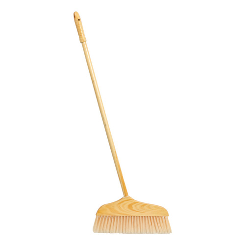 Soft bristle solid wood single broom, new strong widened broom for home use, wooden cleaning sweeping broom wholesale