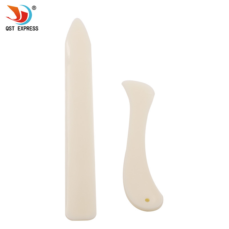 DIY手工塑料骨色折纸刀 仿牛骨折纸刮刀 折边工具套装 塑料开信刀