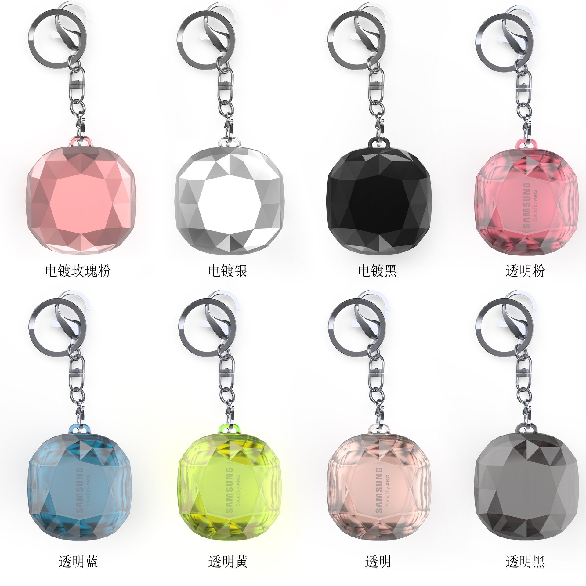 Aplicable Samsung auricular caso Galaxy brotes en vivo pro Buds2 patrón de diamante transparente auricular funda protectora