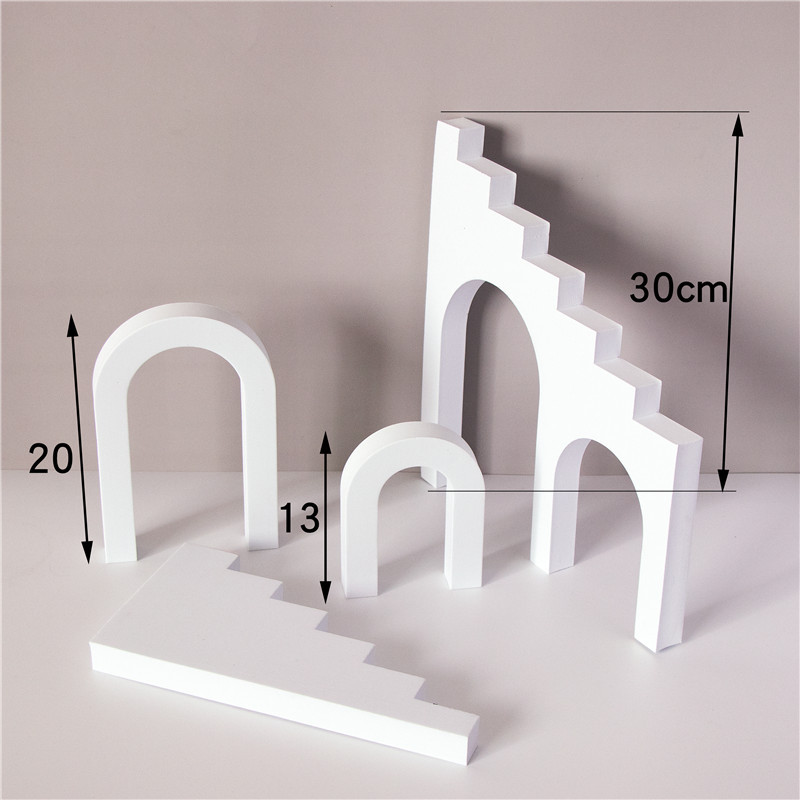 Cube fotografía apoyos trapezoidal geometría hueca fotografía decoración fotografía Fondo ins simple fotografía Decoración