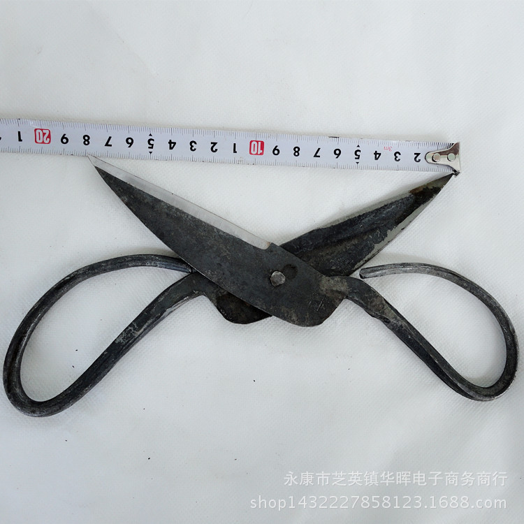 橡胶剪大号永康土手剪手工锻打家用皮革剪刀工业剪夹钢老式铁剪刀