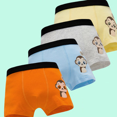 Children's boys pure cotton briefs flat-gaiter Type A small and medium children four-sided shorts with headband, 13 years old, 10 pieces per order, drop shipping