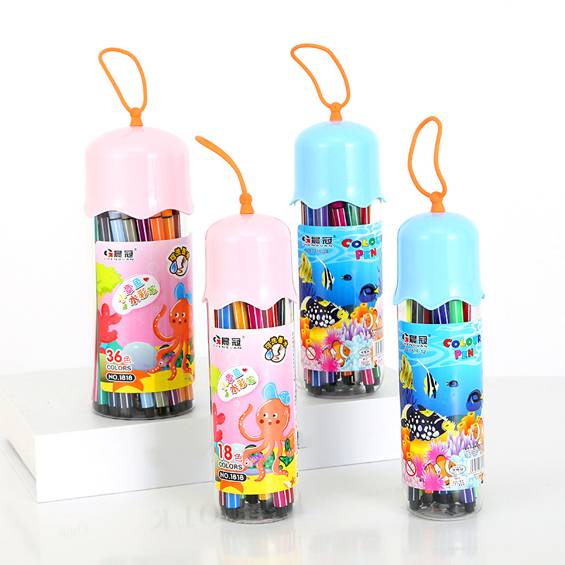 Fabricante de 12 Colores para niños suministros de arte creativo color pintura pincel papelería Premio color pluma acuarela pluma al por mayor