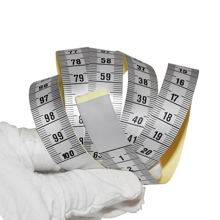 Wentai cinta en stock al por mayor de plata autoadhesivo pasta regla palo tabla regla adhesivo regla escala