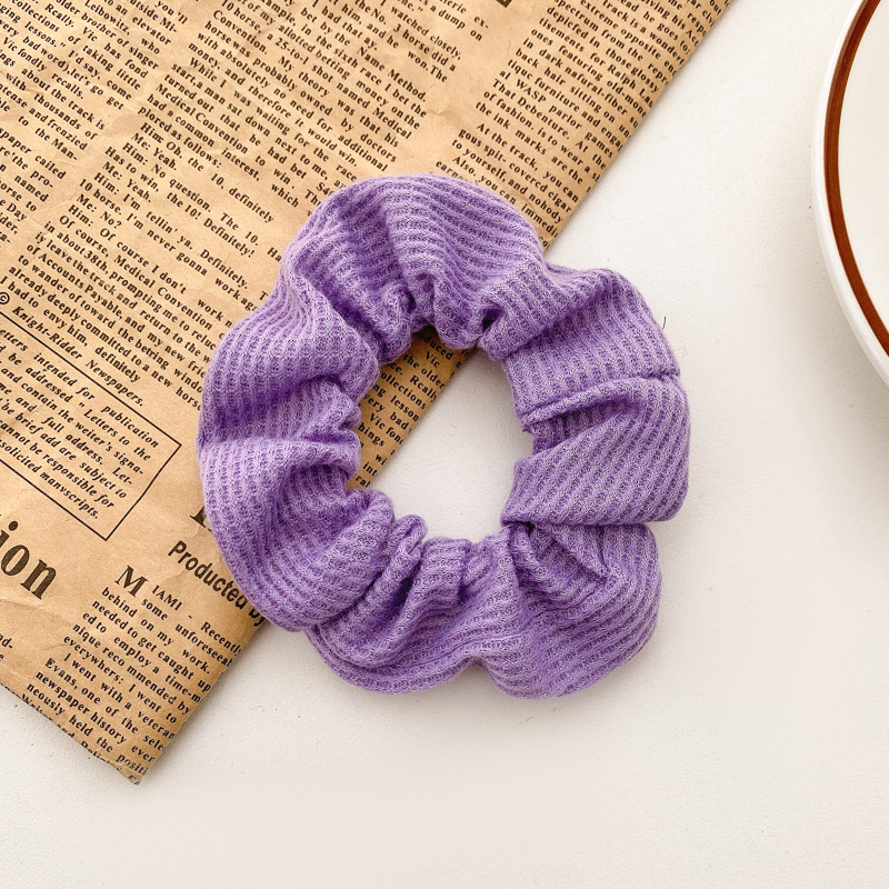 JK anillo de pelo de intestino grueso anillo de intestino grueso de cerdo ins simple Plaid grasa salchicha cabeza cuerda retro francés satén brandy accesorios para el cabello